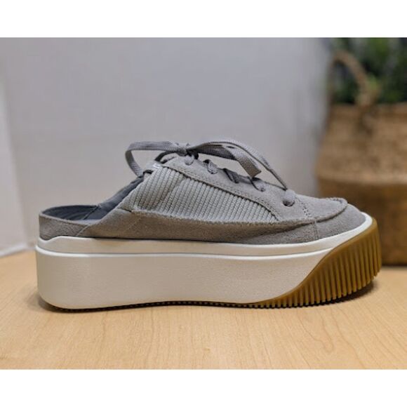 UGG Seal Gray EZ-Duzzit Suede Platform Slip-On Mules Women's Size 9.5 NWOT - Picture 9 of 12